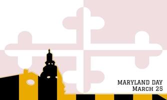 Maryland day illustration vector background