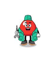 Illustration of blood mascot as a surgeon vector