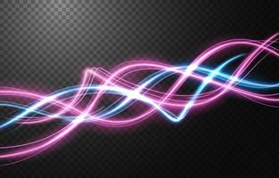 Abstract Light Speed Motion Effect, Multicolor Light Trail. Vector Illustration