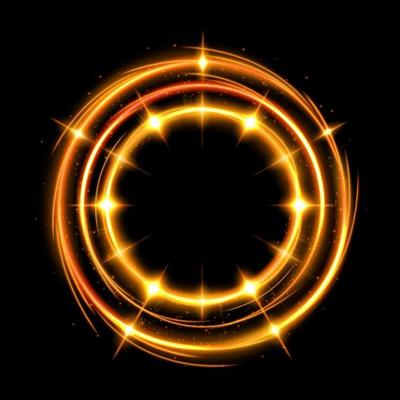 Abstract Glowing Circle, isolated Vector Illustration