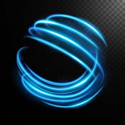 Abstract Glowing Circle, Elegant Light ring. Vector Illustration