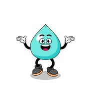 water cartoon searching with happy gesture vector