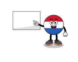 netherlands flag illustration doing a presentation vector