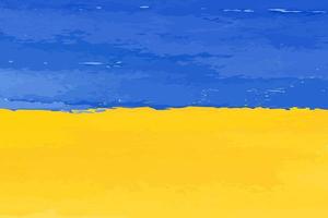 The flag of Ukraine with watercolor effect vector