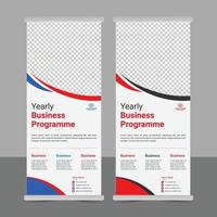 Corporate business roll up banner template design vector