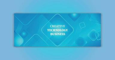 Creative technology banner template design vector