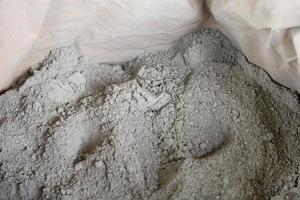 Cement powder in bag package photo