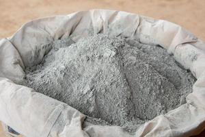 Cement powder in bag package photo