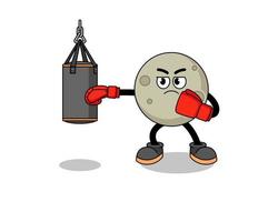 ilustración de boxeador lunar vector