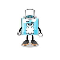 Illustration of ice block cartoon with i want you gesture vector