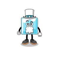 Illustration of ice block cartoon with i want you gesture vector