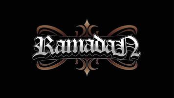 ramadan custom lettering medieval style text effect vector