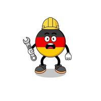 Character Illustration of germany flag with 404 error vector