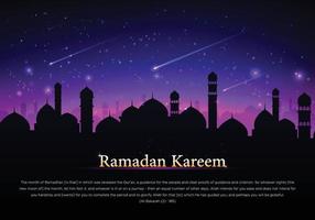 diseño de fondo islámico ramadan kareem con uso de estilo árabe para plantilla de tarjeta de felicitación y diseño de póster vector