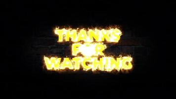 Thanks For Watching Fire Effect video
