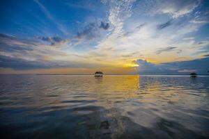 Floating at Sunset natural background photo