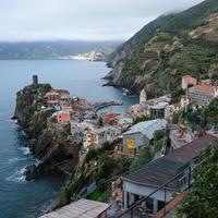 View of Corniglia Cinque Terre Liguria Italy photo