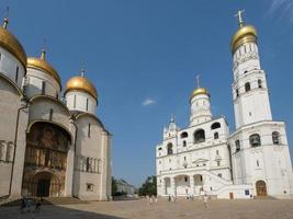 Dormition Cathedral and Ivan the Great Belltower Moscow Kremlin Moscow Russia photo