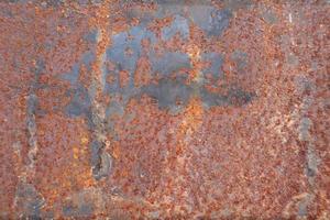 fondo de textura de placa de acero oxidado rojo con color antiguo, foto