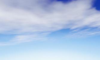 blue sky background with a tiny clouds. Sunshine clouds sky during morning background. Abstract blurred cyan gradient of peaceful nature. photo