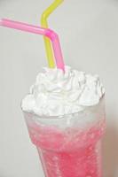 strawberry milk shake with whipcream photo