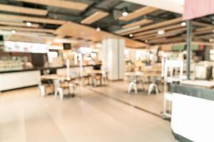 abstract blur food court in shopping mall photo