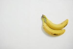 Two Bananas of Canary Island against White Background photo