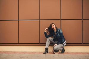 sensual model posing with a hat photo