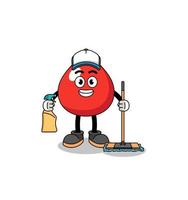 Character mascot of blood as a cleaning services vector