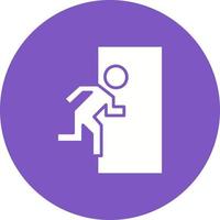 Fire Exit Glyph Icon vector