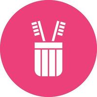 Tooth Brushes Glyph Icon vector