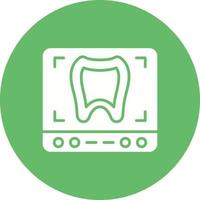 Tooth Xray Glyph Icon vector