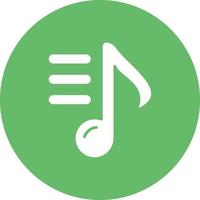 Musical Note Glyph Icon vector