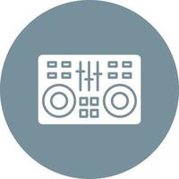 DJ Mixer Glyph Icon vector