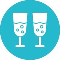 Drink Glasses Glyph Icon vector