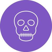 Skull Line Circle Background Icon vector