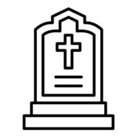 Tomb Line Icon vector