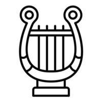 Lyre Line Icon vector