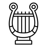 Lyre Line Icon vector