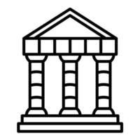 Greek Temple Line Icon vector