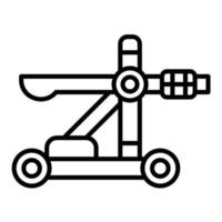 icono de línea de catapulta vector