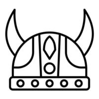 icono de línea vikinga vector