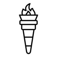 Torch Line Icon vector