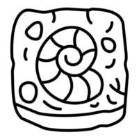 Fossil Line Icon vector