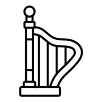 Harp Line Icon vector