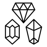 Gemstones Line Icon vector