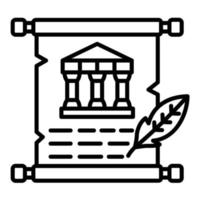 Parchment Line Icon vector