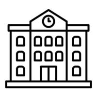 Old Building Line Icon vector