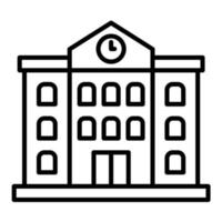 icono de línea de edificio antiguo vector