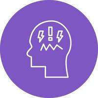 Anger Line Circle Background Icon vector